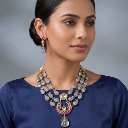 Dual Tone Maheshwari Set
