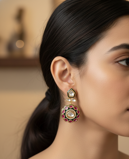 Multicolor Meenakari Danglers