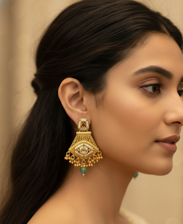 Golden Mahika Danglers