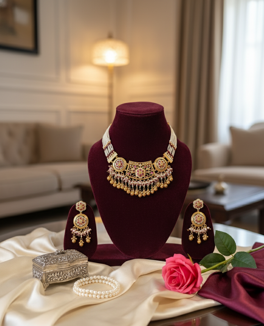 Gold Amira Rajwadi Heritage Set