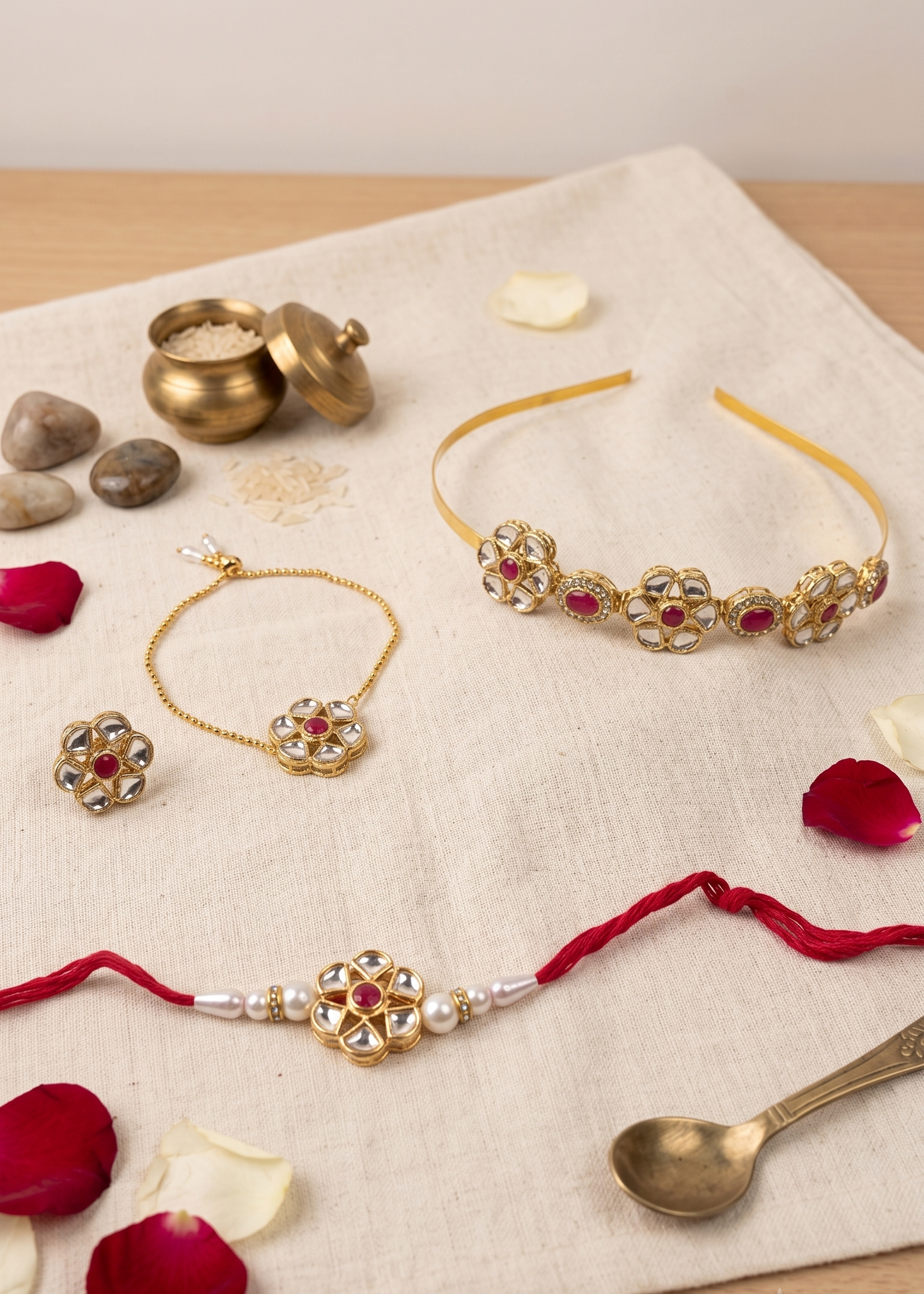 Pink Vritika Rakhi Combo