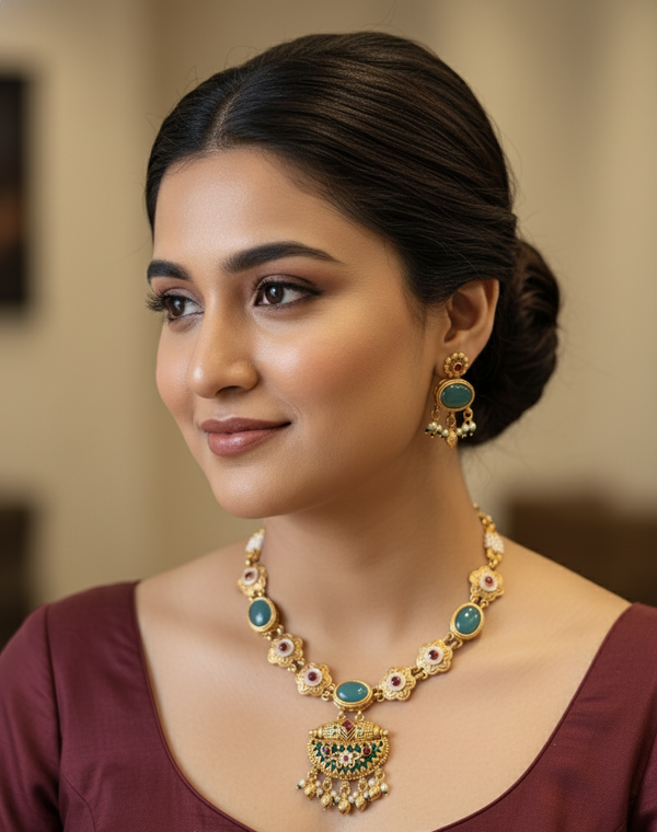 Multicolor Basanti Heritage Necklace Set