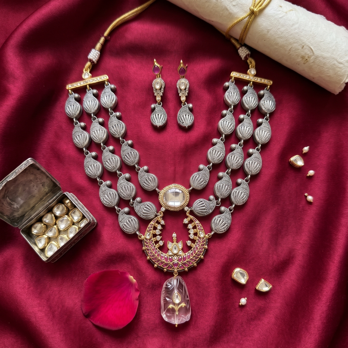 Dual Tone Maheshwari Set