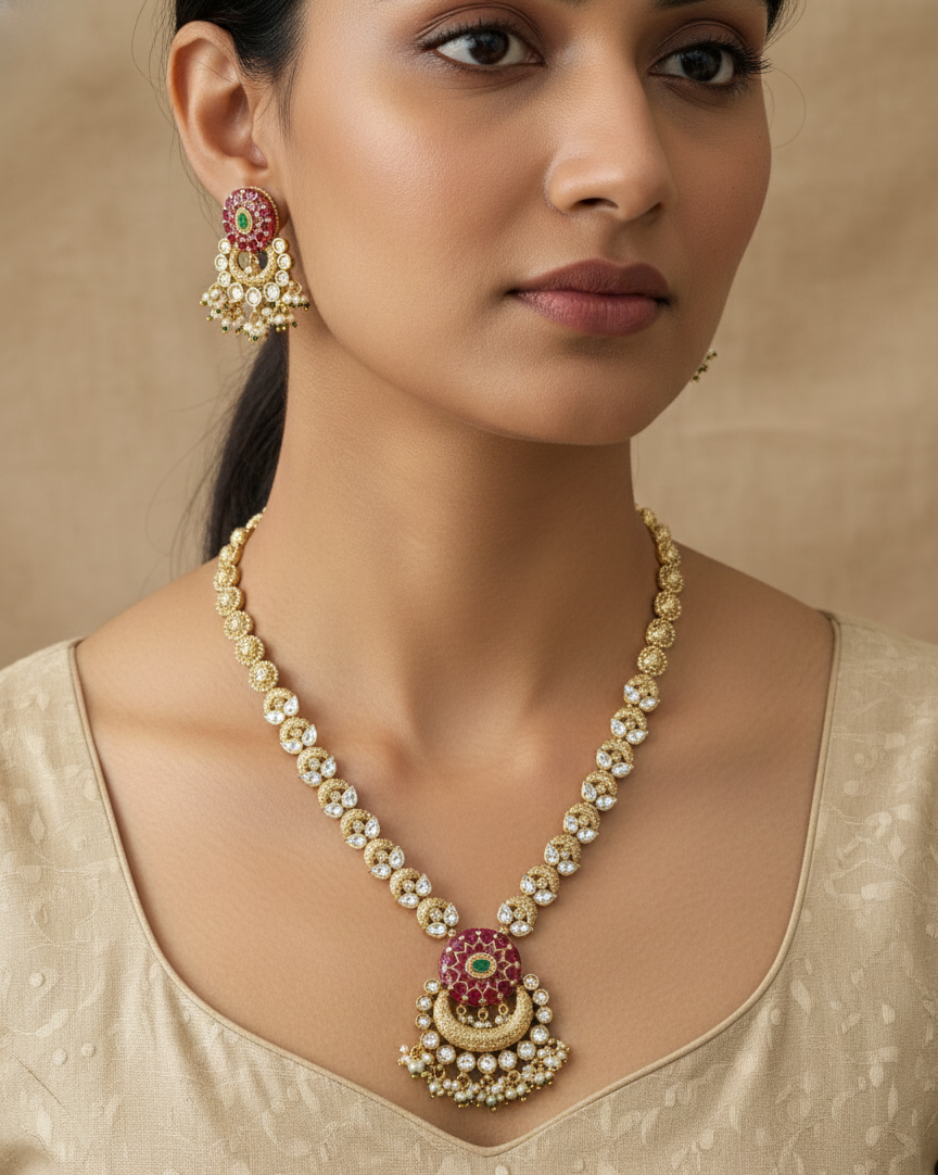 Ruby Kavita Rajwadi Antique Set