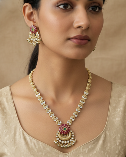 Ruby Kavita Rajwadi Antique Set