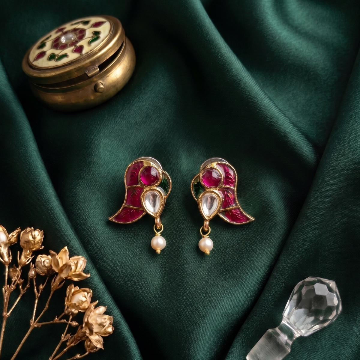 Multicolor Prakriti Pachi Kundan Earrings