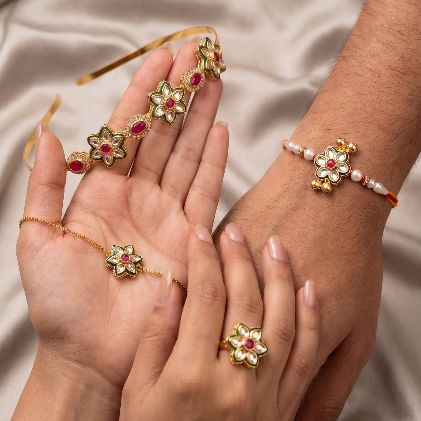 Multicolor Yuvika Rakhi Combo