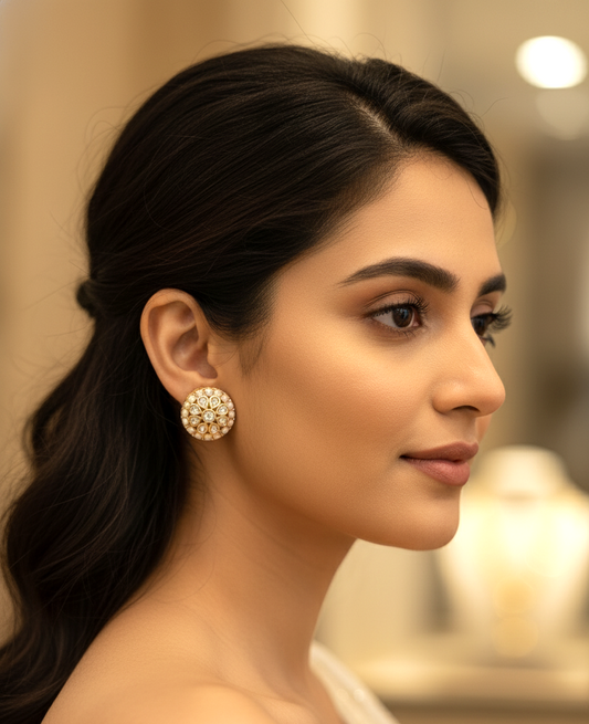 Ivory Kundan Aavya Studs