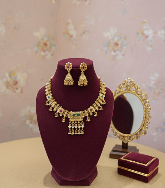 Multicolor Kyvasha Heritage Necklace Set