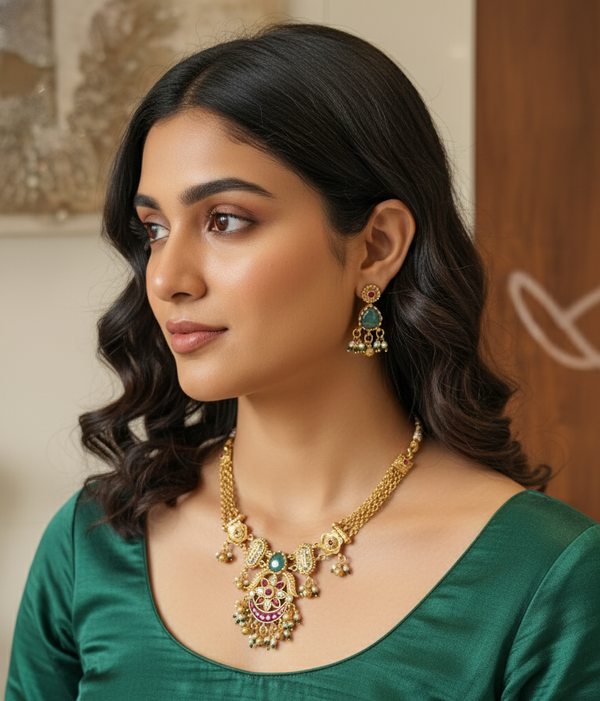 Multicolor Trisha Heritage Necklace Set