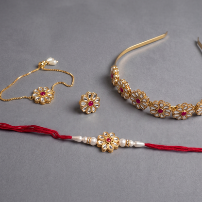 Pink Mrinal Rakhi Combo
