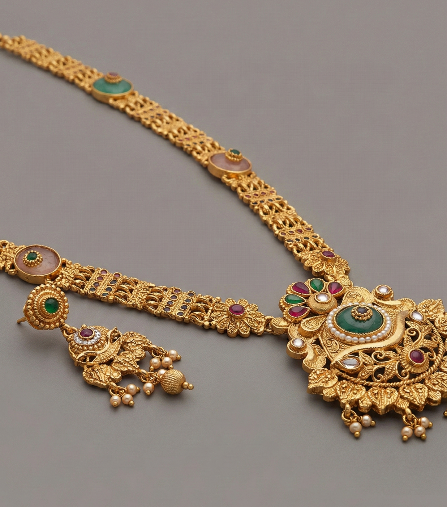 Multicolor Rishita Rajwadi Necklace Set