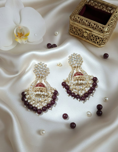 Maroon Kyra Jhumka