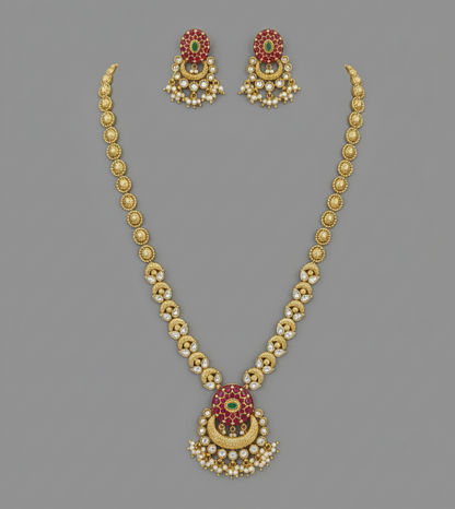 Ruby Kavita Rajwadi Antique Set