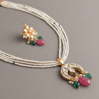 Multicolor Kalyani Pachi Kundan Set