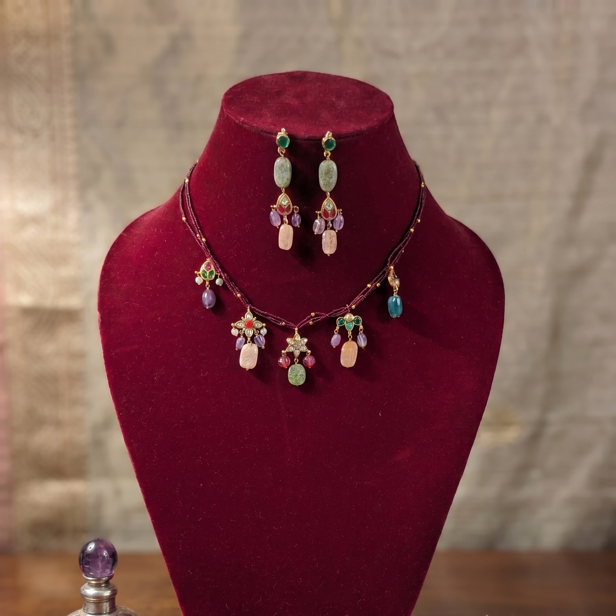 Multicolor Nandita Pachi Kundan Set