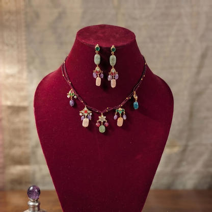 Multicolor Nandita Pachi Kundan Set