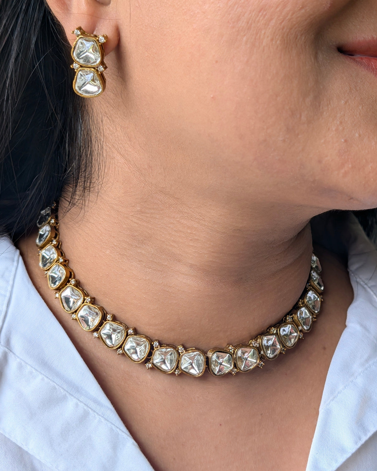 Ivory Kanika Moissanite Set