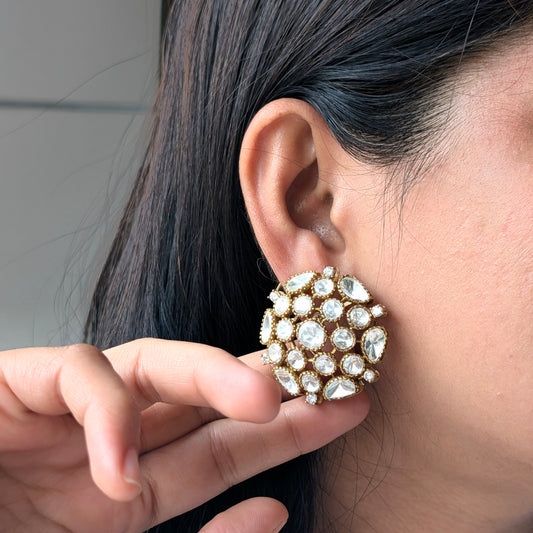 Ivory Saanchi Moissanite Studs