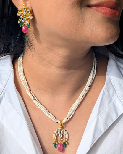 Multicolor Kalyani Pachi Kundan Set
