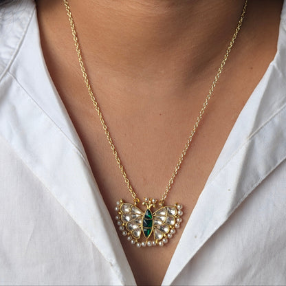 Ivory Pranita Pachi Kundan Pendant