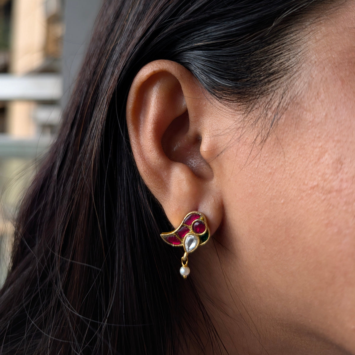 Multicolor Prakriti Pachi Kundan Earrings