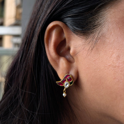 Multicolor Prakriti Pachi Kundan Earrings